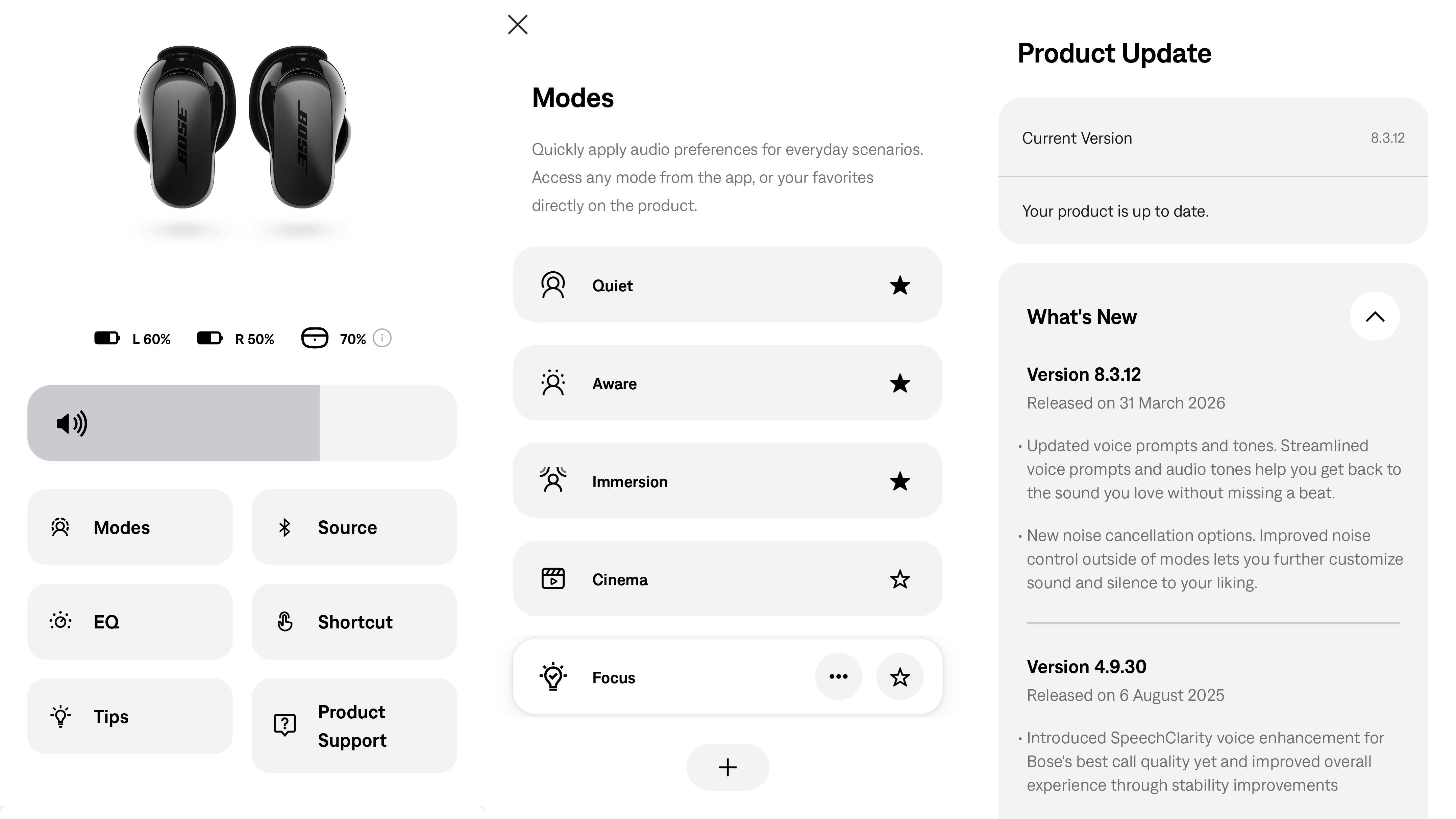 Bose app for QC Ultra Earbuds 2