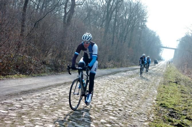 A Blanco rider on the Trou&eacute;e d'Arenberg, which once again has been given a five-star rating by the ASO