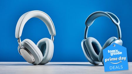 A side by side image of the Bowers and Wilkins Px8 S2 and the AirPods Max 2