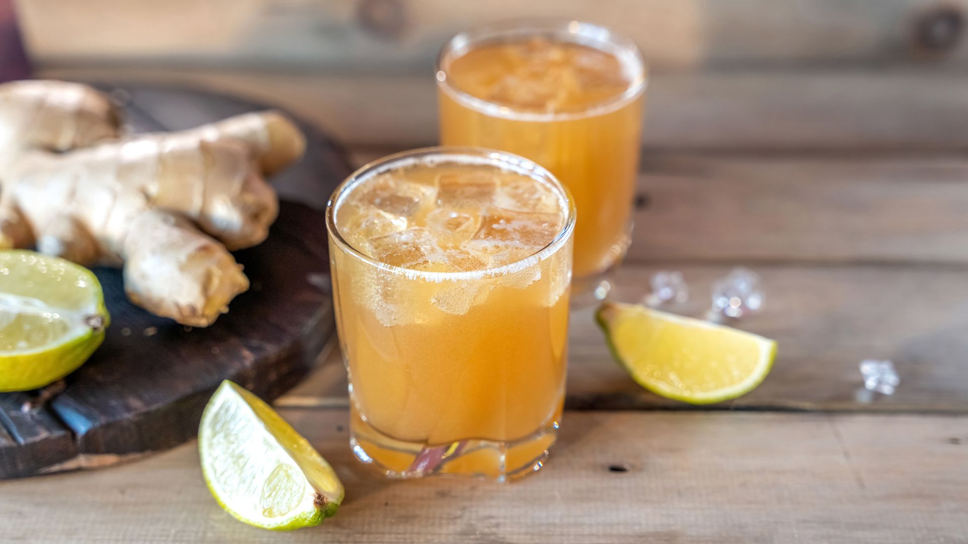 A glass of homemade ginger beer