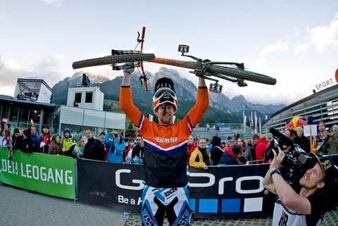 Joost Wichman celebrates victory at Worlds