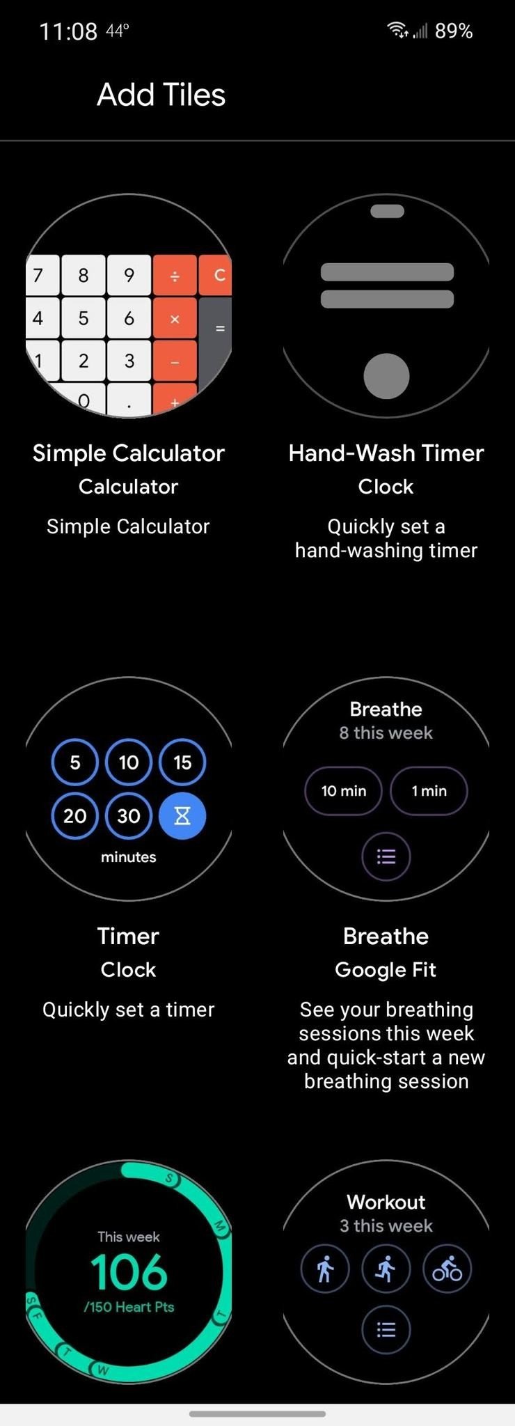 Edit Wear OS Tiles on your phone