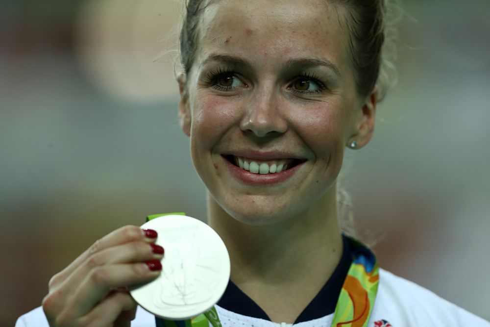 Rebecca James (Great Britain) wins silver in the women's keirin
