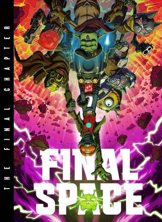 The cover for Final Space: The Final Chapter showing lots of characters from the series.