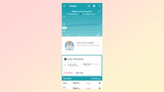 A screenshot of the Fitbit Aria Air app