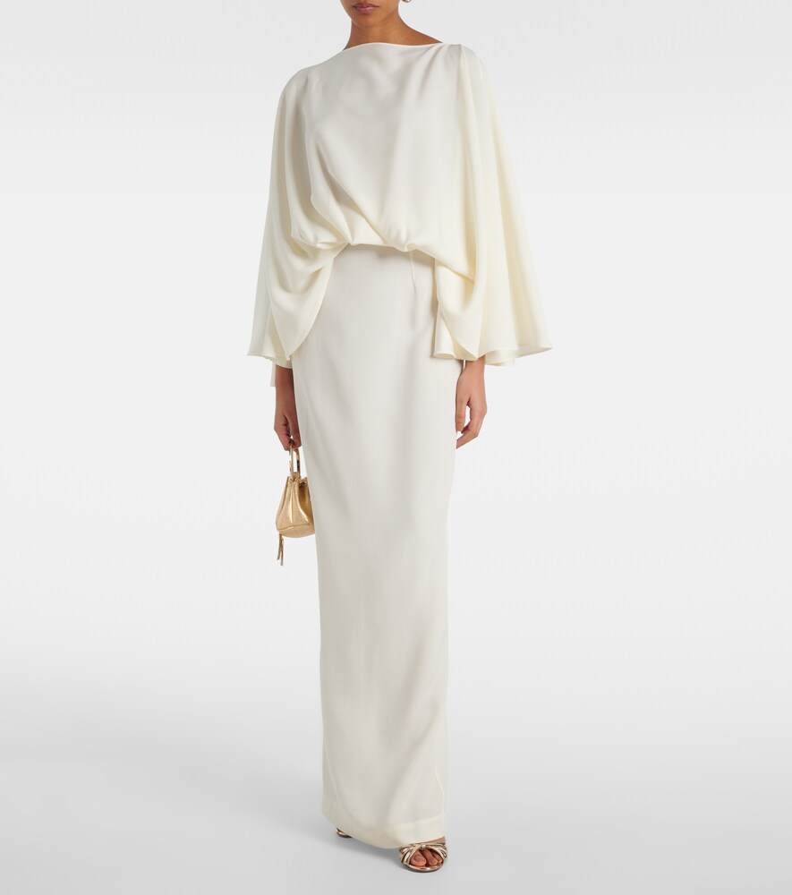 Maddalena Draped Crêpe Cady Gown