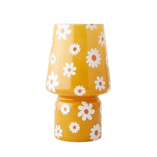 Yellow floral desk lamp