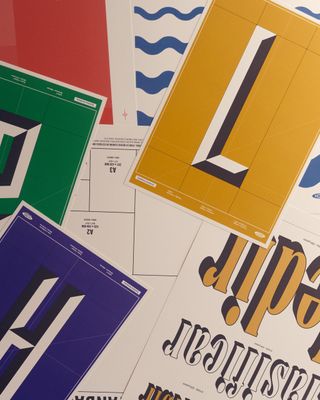 Graphic typography posters