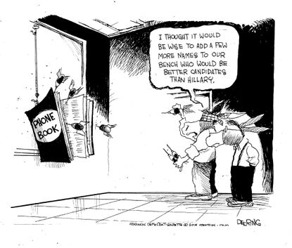 Political cartoon U.S. Hillary Clinton Democrats