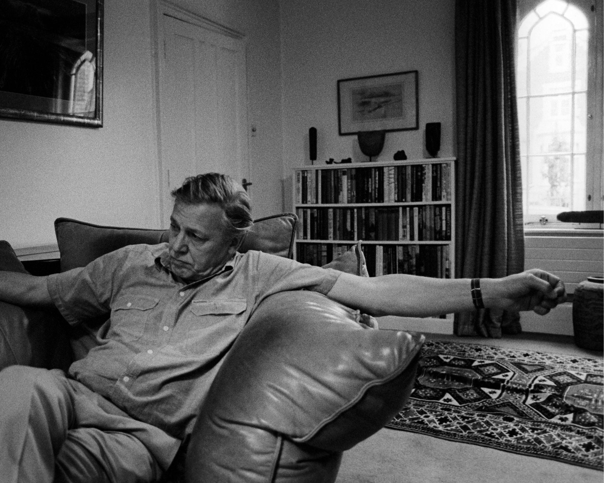 david attenborough in his richmond living room