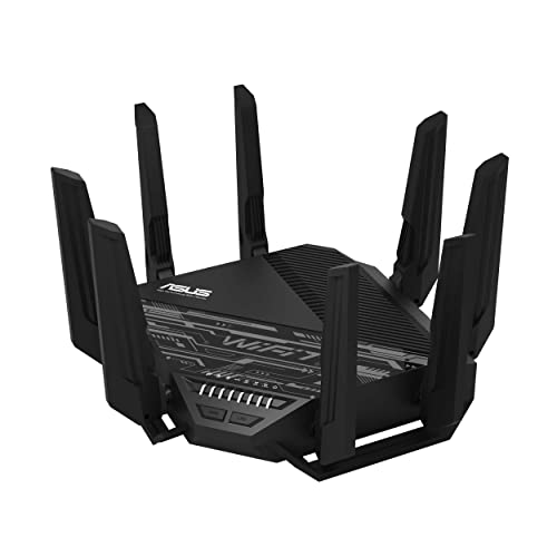 Asus Rt-Be96u Be19000 802.11be Tri-Band Performance Wifi 7 Extendable Router With 6ghz Support, Dual 10g Port, 320mhz, Lifetime Internet Security , Mlo, Multi-Ru Puncturing , Aimesh Support