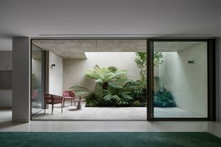 Courtyard within monumental house in Melbourne
