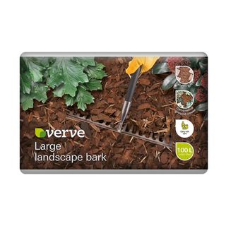 Horizontal bag of verve bark with a large picture of the bark on the front of it