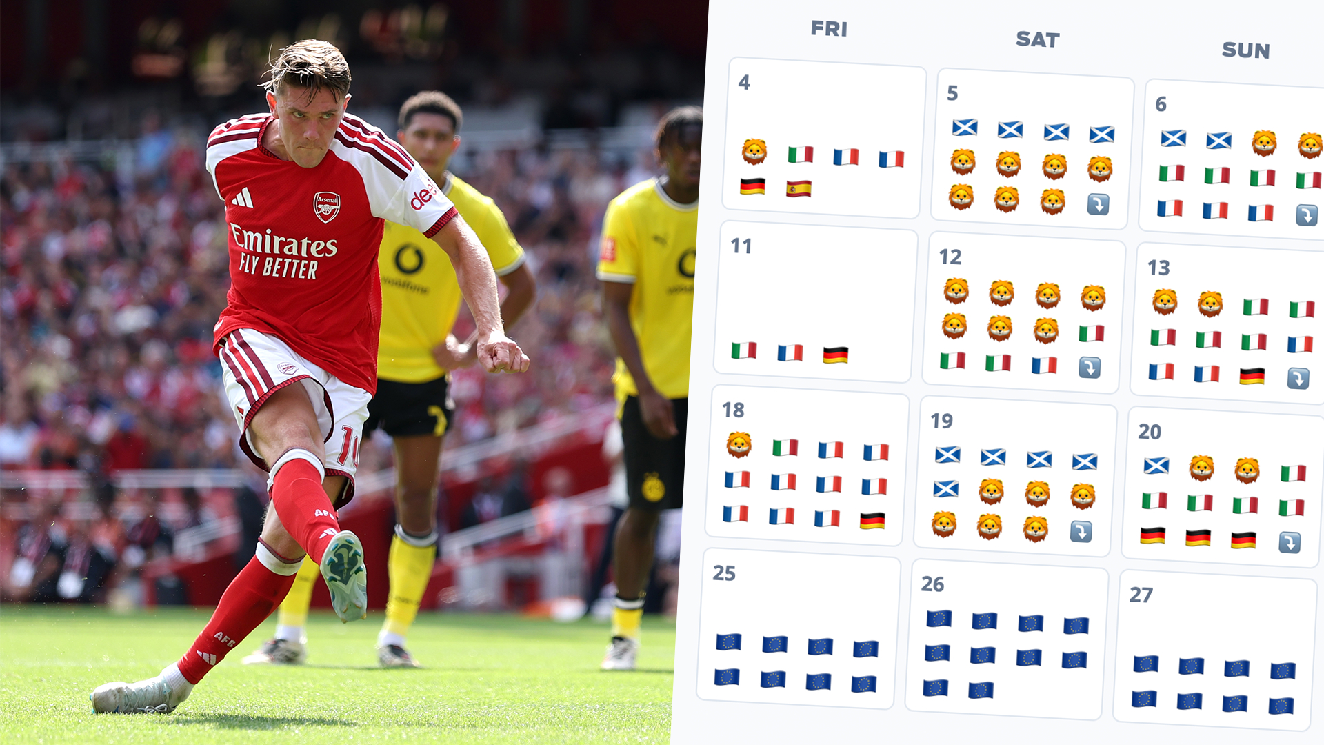 Football fixtures: the 2026/27 calendar