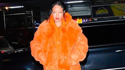 Bright orange clearance coat