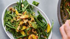 Thomas Straker's green bean, almond and peach salad recipe