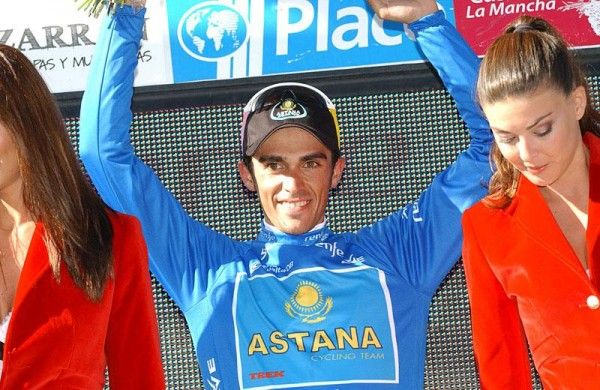 Alberto Contador (Astana) leads the points classification thanks to his stage wins.