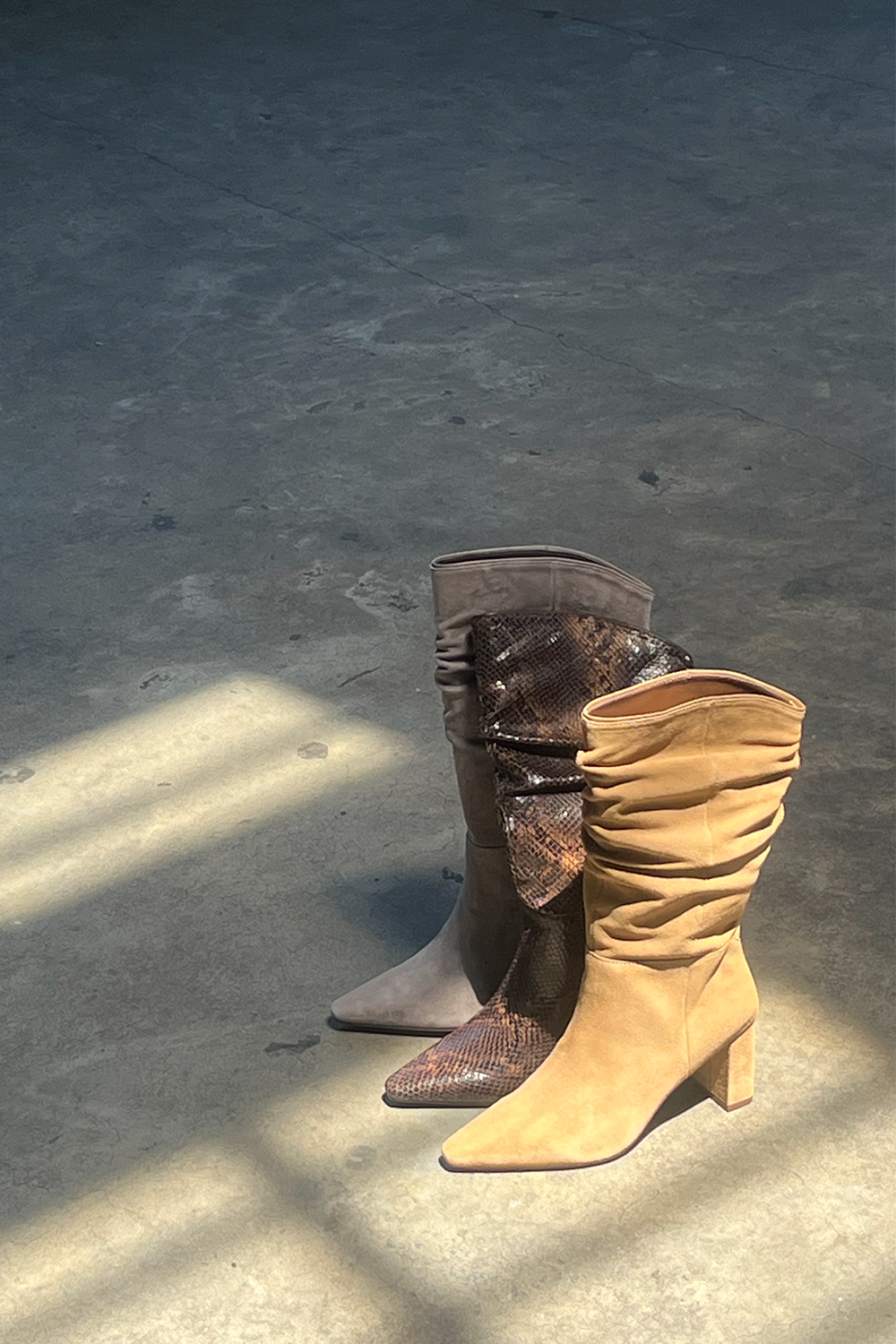 a photo of wide-calf boots from Lauren Chan's partnership with Naturalizer