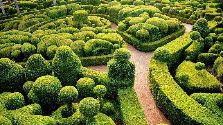 One of the world’s most beautiful gardens, France's Marqueyssac garden on the Dordogne.