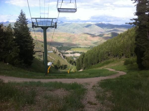A view from about halfway up the climb.