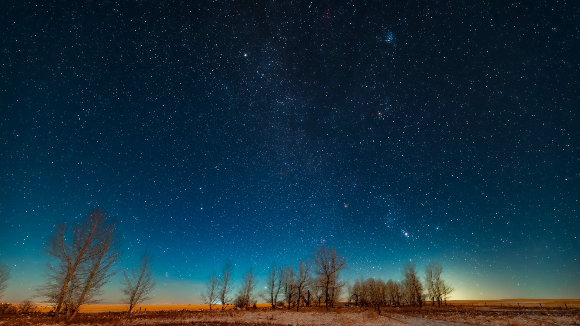 a starry night sky