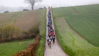 Valentin Retailleau of France and AG2R Citroën Team leads the peloton during the 57th Amstel Gold Race 2023 ahead of the 2024 edition of the race