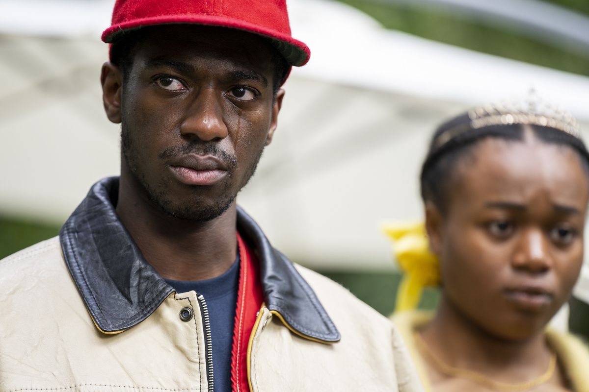 The Strays ending: stars Jorden Myrie and Bukky Bakray looking sad