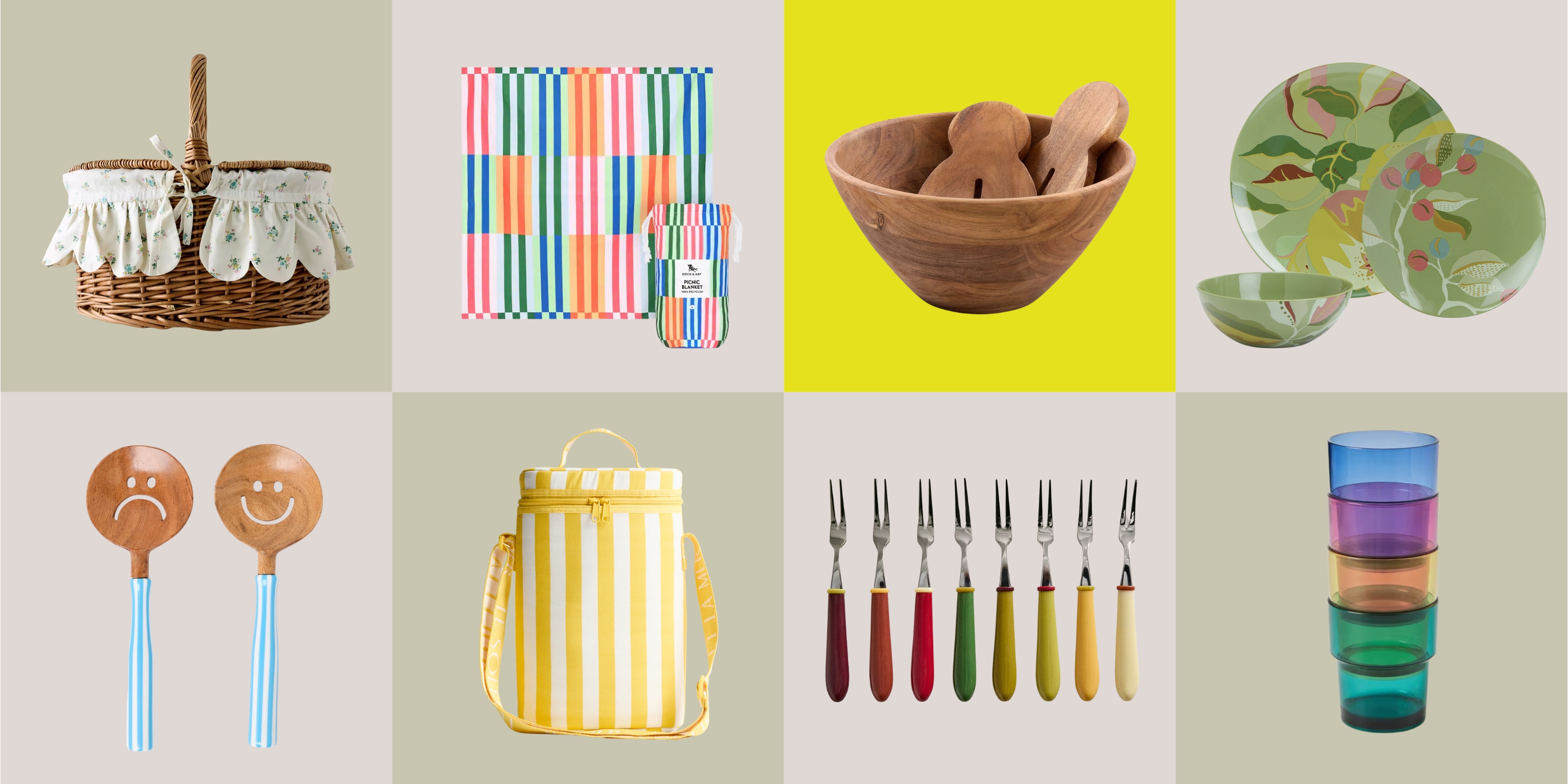 Picnic colorful products