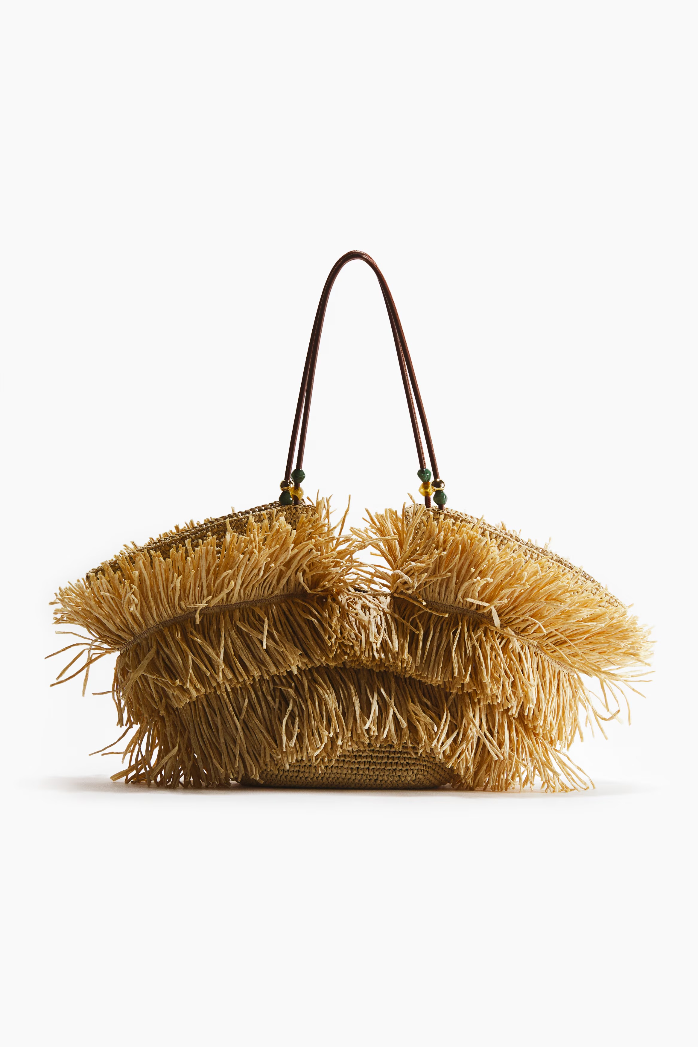 H&amp;M, Fringed Straw Shopper