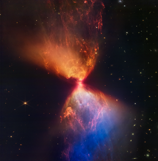 Hourglass of Fire image from JWST