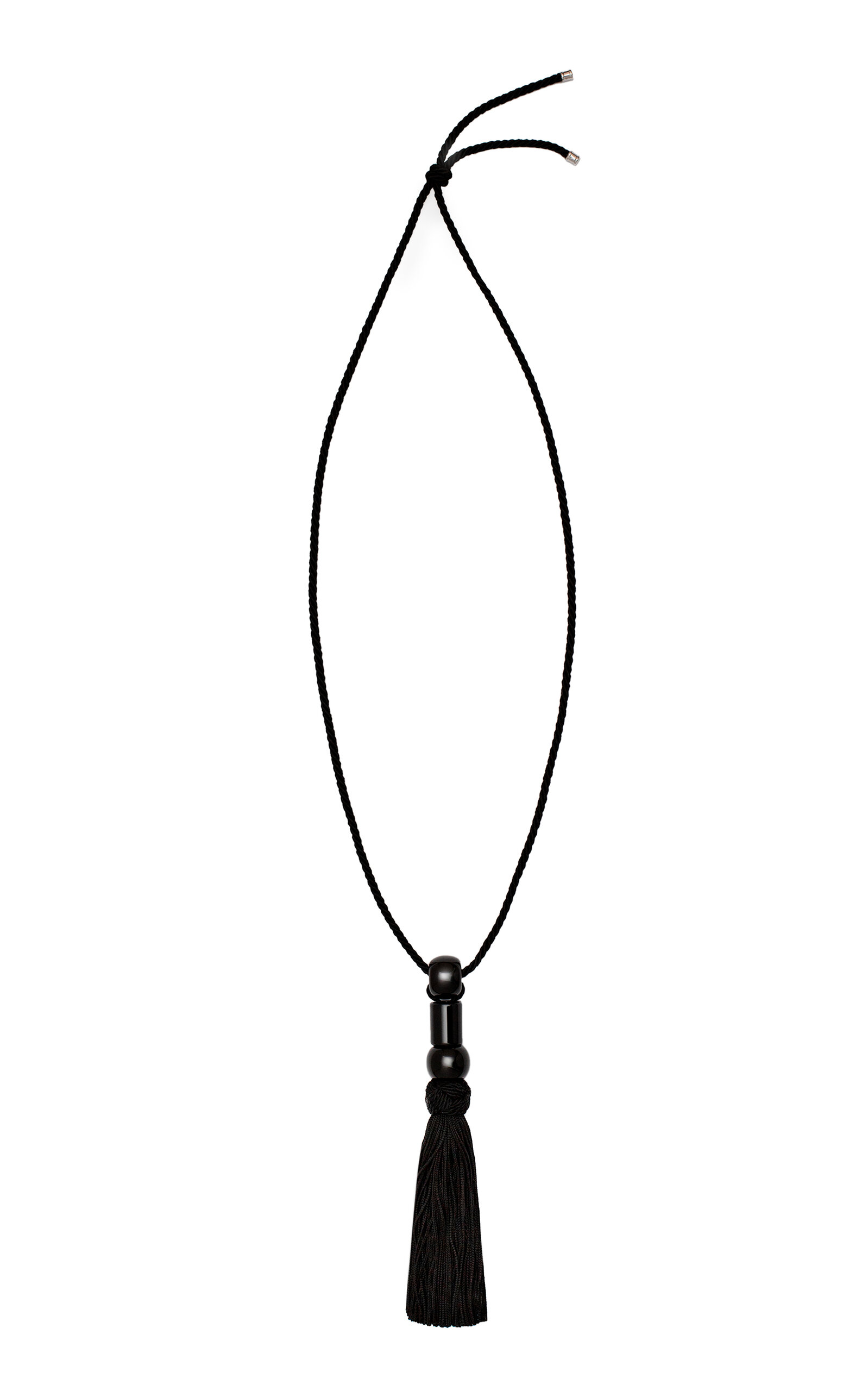 Trinity Onyx Tassel Necklace