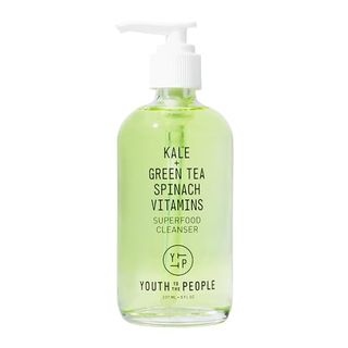 Youth to the People Facial Cleanser - Kale and Green Tea Cleanser - Gentle Face Wash, Makeup Remover + Pore Minimizer for All Skin Types - Vegan (8oz)