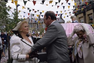 Frank and Pat Butcher on their wedding day.