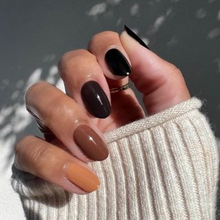 Chocolate Brown Nails