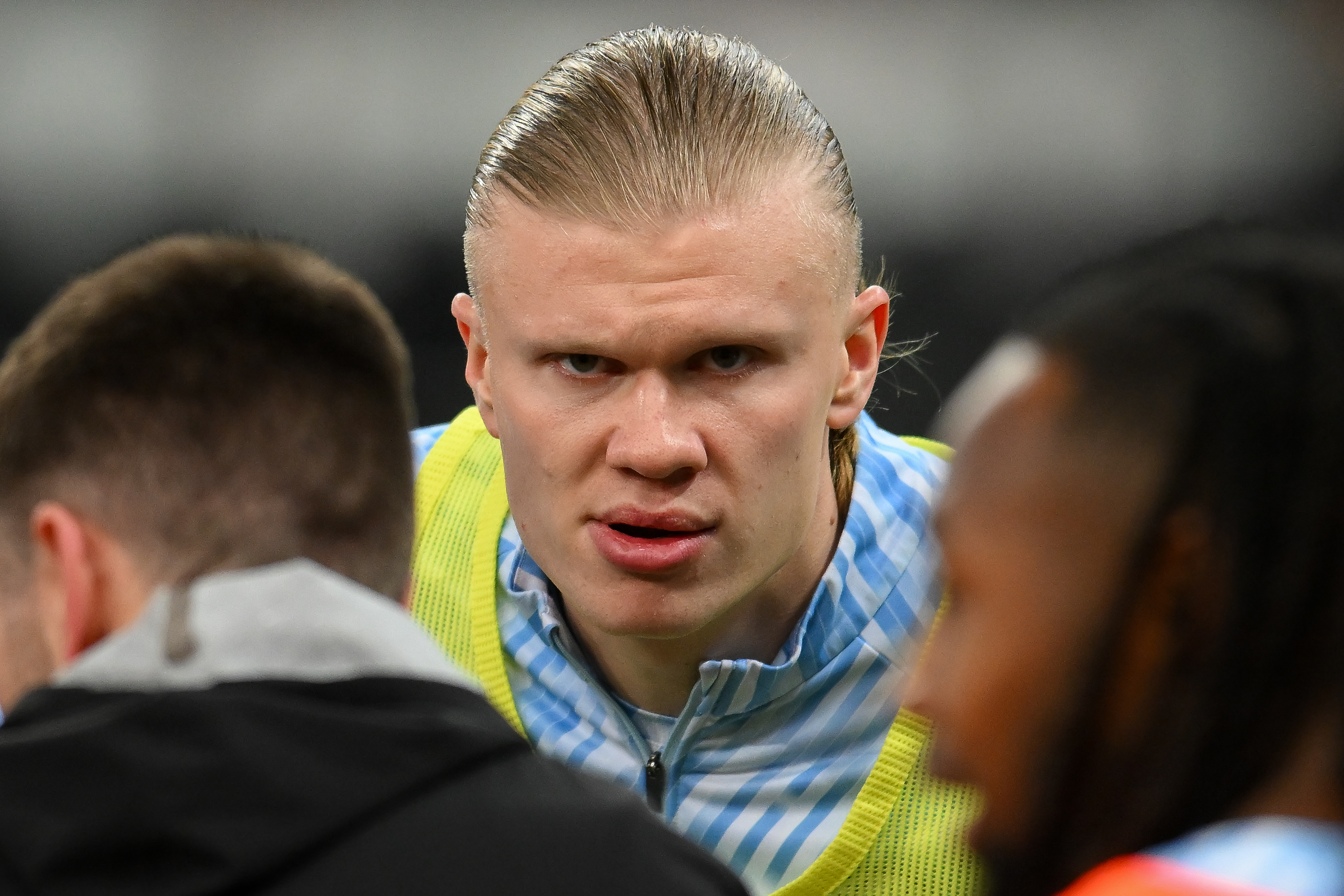 Erling Haland of Manchester City plays during the Carabao Cup Semi Final First Leg match between Newcastle United and Manchester City at St. James&amp;amp;apos;s Park in Newcastle, United Kingdom, on January 13, 2026. (Photo by Scott Llewellyn/MI News/NurPhoto via Getty Images)