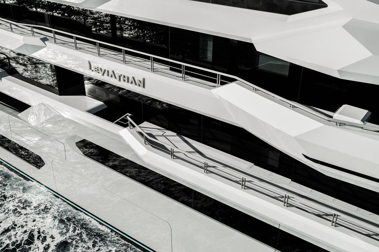 A photograph of Gabe Newell's superyacht, Leviathan.