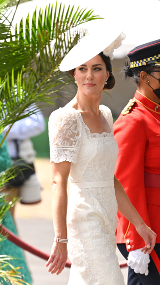 Catherine, Duchess of Cambridge and Prince William, Duke of Cambridge attend the inaugural Commissioning Parade for service personnel from across the Caribbean who have recently completed the Caribbean Military Academy’s Officer Training Programme at Jamaica Defence Force on March 24, 2022 in Kingston, Jamaica