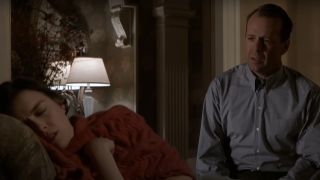 Bruce Willis as Malcolm speaking to his wife in The Sixth Sense