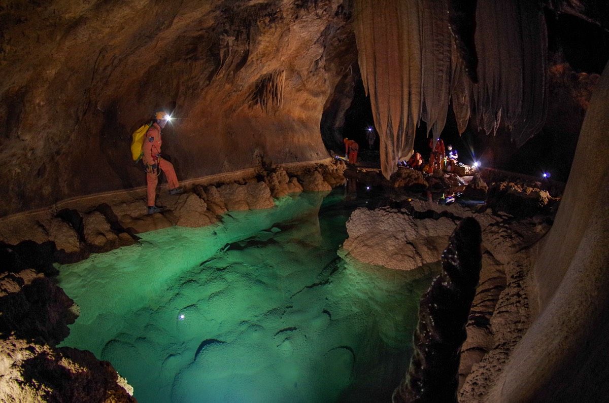 &quot;[It&#039;s] like walking in an underground wonderland,&quot; said NASA astronaut Mike Fincke, describing his experience underground in the Sa Grutta caves in Sardinia, Italy.