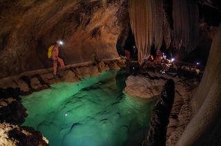 "[It's] like walking in an underground wonderland," said NASA astronaut Mike Fincke, describing his experience underground in the Sa Grutta caves in Sardinia, Italy.