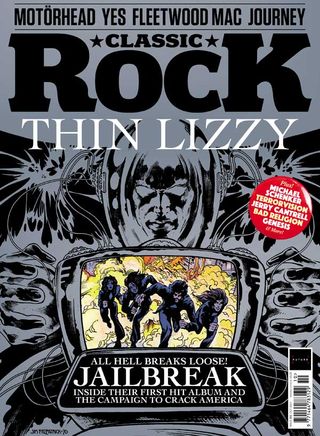 The cover of Classic Rock 332, featuring the artwork from Thin Lizzy's Jailbreak