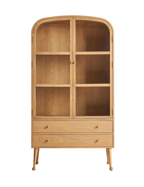 Moretti 42" Oak Curio Cabinet
