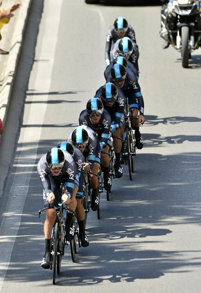 Team Sky in action