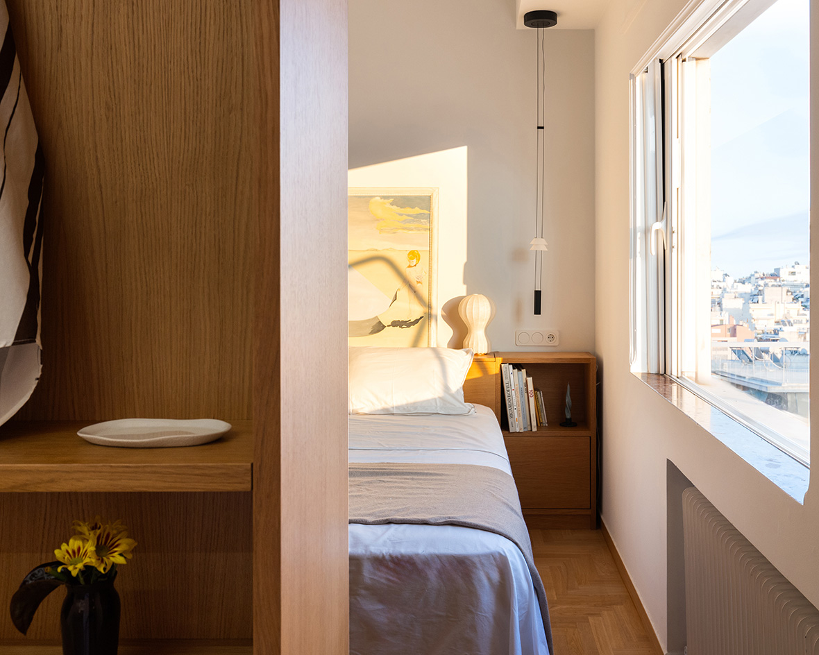 Athens apartment interiors that blend modernism and a bit of luxury 20th century living with a minimalist contemporary renovation