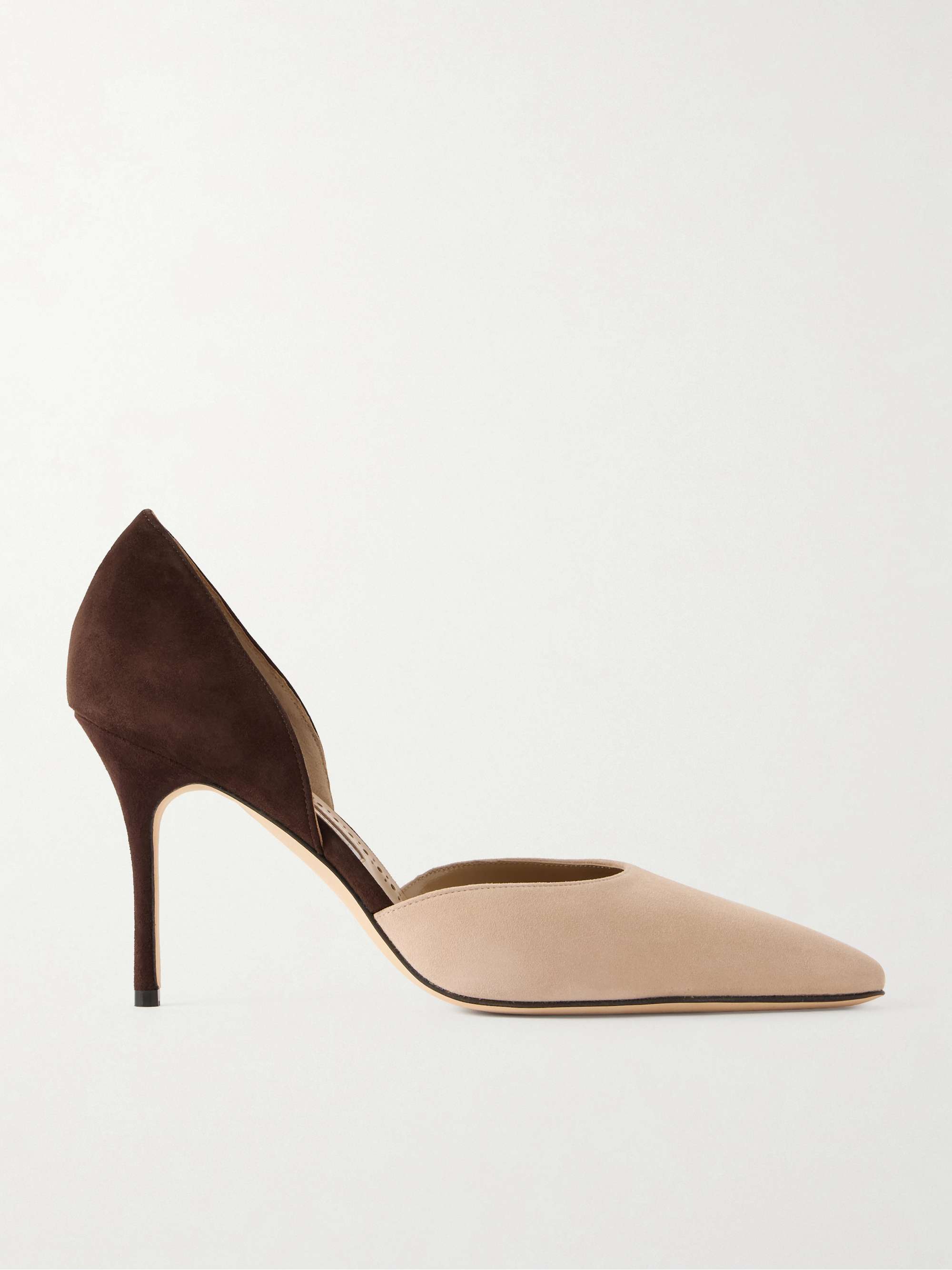 Taylerbinu 90 Two-Tone Suede Pumps