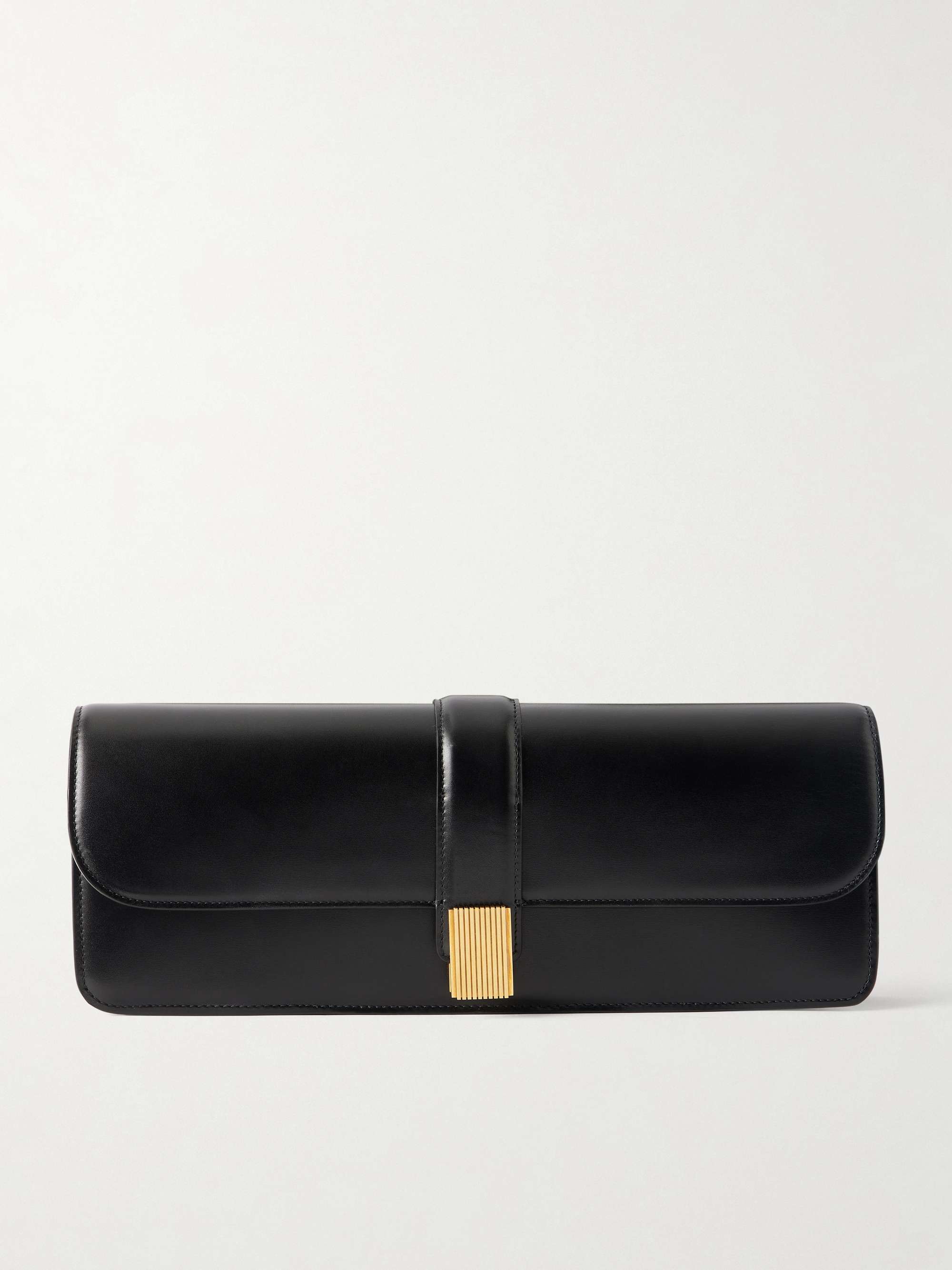 Black Leather Clutch Bag