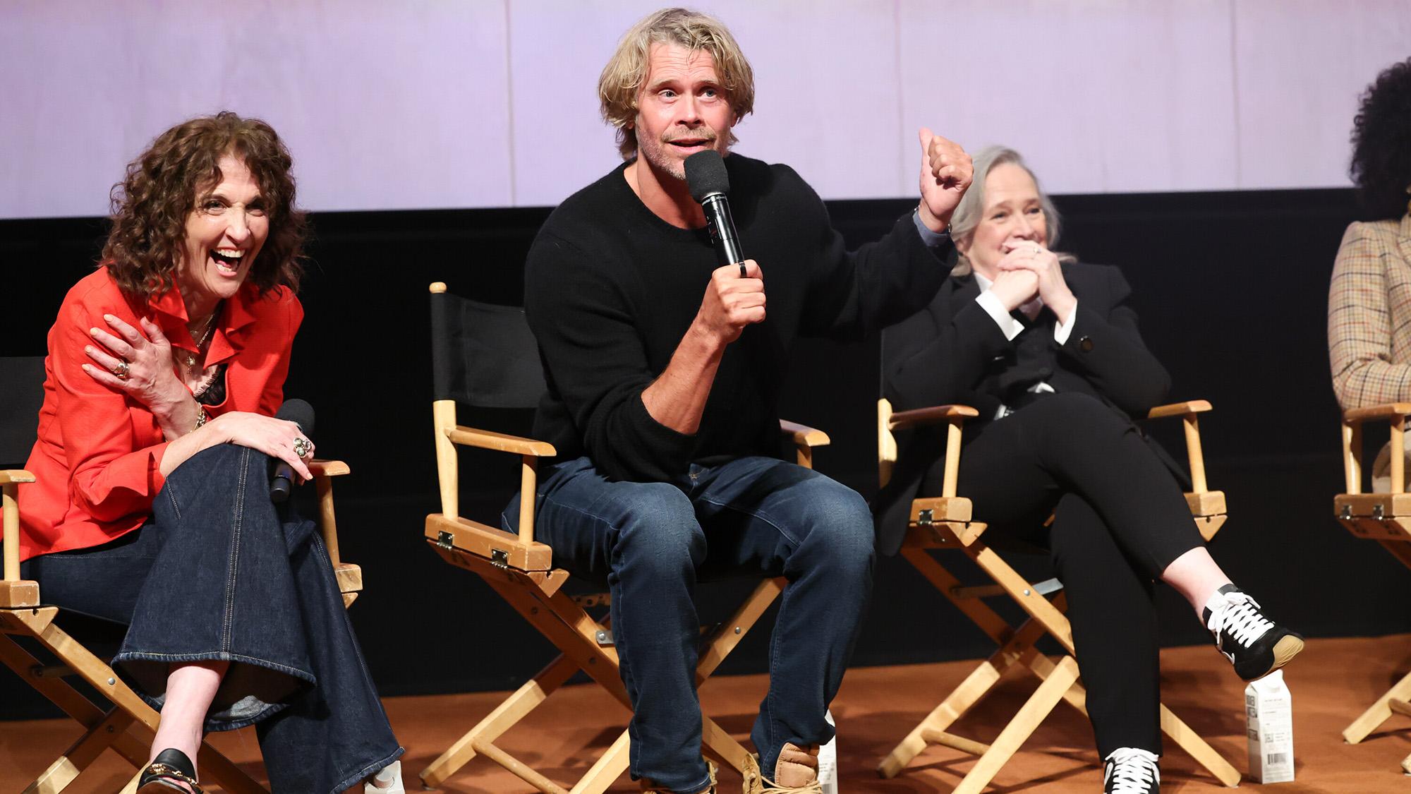 Matlock's producers sit next to Kathy Bates onstage promoting the CBS sitcom.