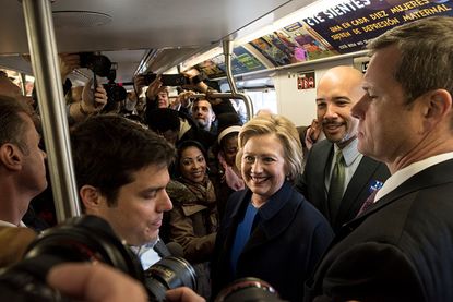 Did Hillary break a carnal NYC subway rule?