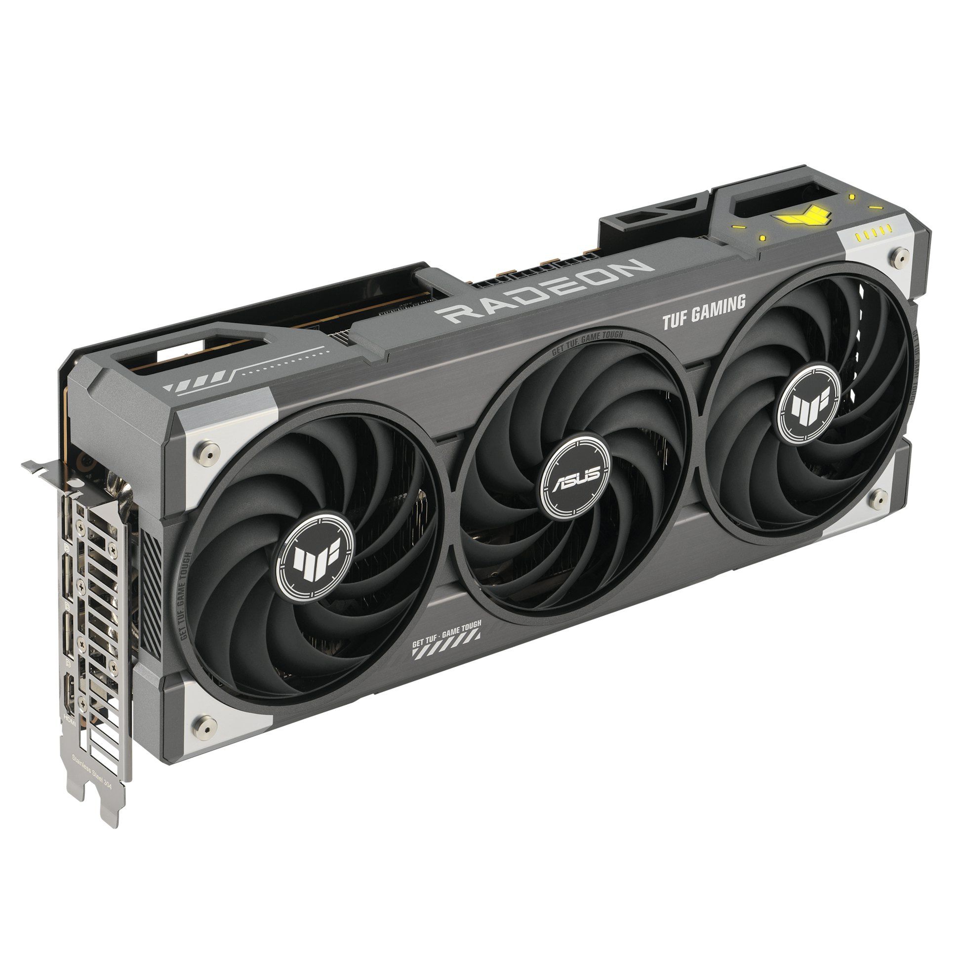 Asus Radeon RX 9070 XT TUF Gaming OC graphics card for PC gaming.