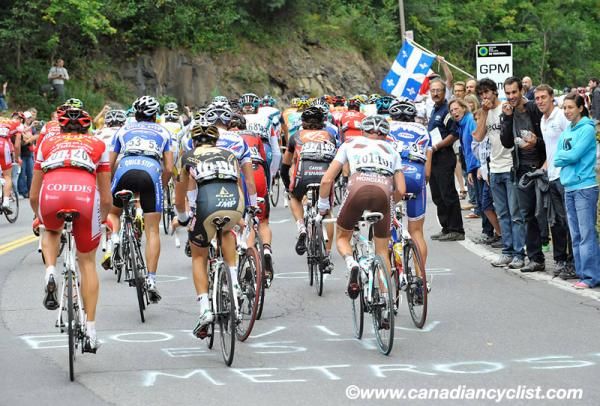 The climb caught a lot of riders by surprise.